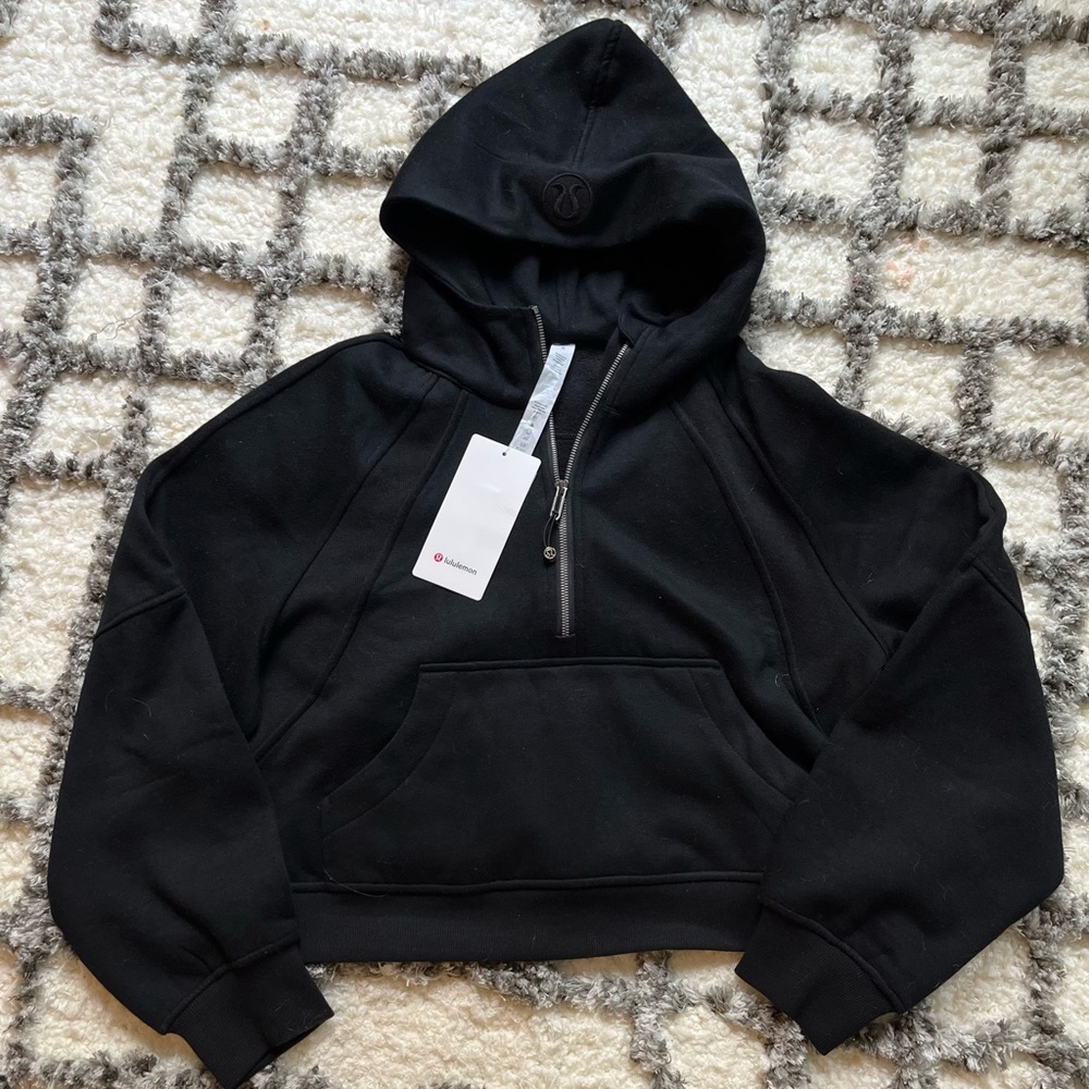Lululemon Black Oversized half zip Scuba NWT